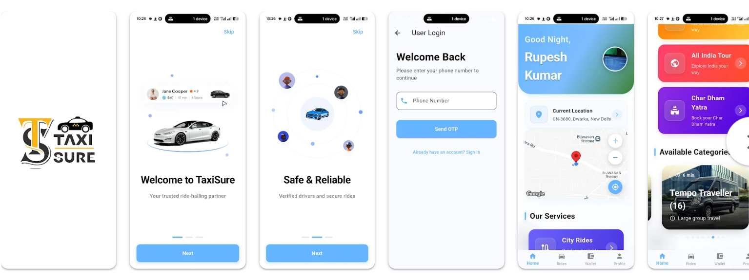 TaxiSure App Preview